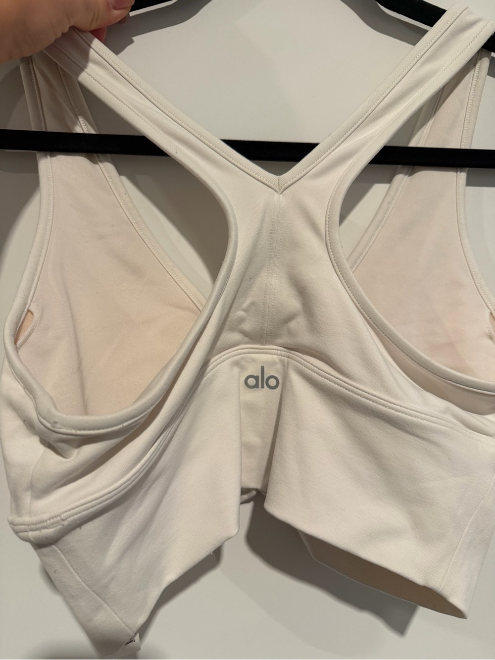 ALO Yoga Cream Racerback Performance Sports Bra